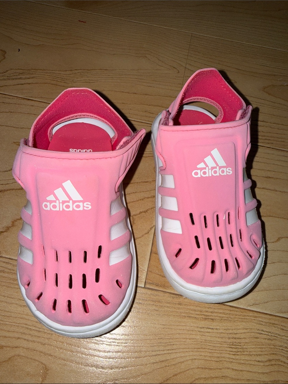 Adidas Baby Toddler Girl Kids Pink Closed-Toe Water Sandals Sz 6.5T